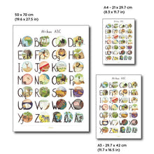 Load image into Gallery viewer, ABC of Africa - Alphabet Poster in DANISH