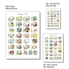 Load image into Gallery viewer, ABC of Denmark - Alphabet Poster in DANISH