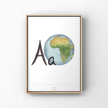 Load image into Gallery viewer, Annanasi Alphabet Print - A for Africa - A5