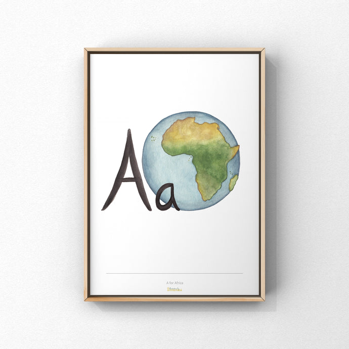 Annanasi Alphabet Print - A for Africa - A5