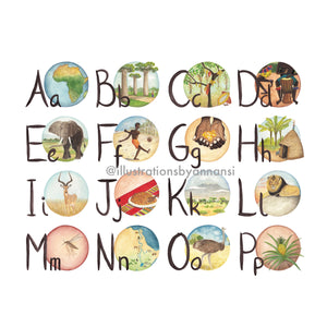 Alphabet Prints from A-Z - Africa