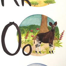 Load image into Gallery viewer, Annanasi ABC of Africa - Alphabet Poster in DANISH - 50x70cm