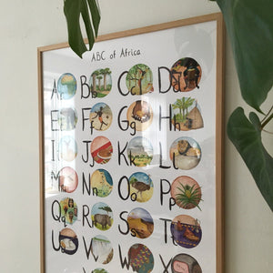 Annanasi ABC of Africa - Alphabet Poster in ENGLISH - 50x70cm