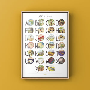 Annanasi ABC of Africa - Alphabet Poster in ENGLISH - 50x70cm