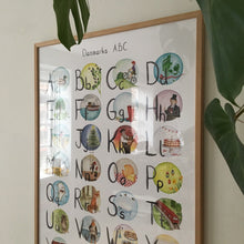 Load image into Gallery viewer, Annanasi ABC of Denmark - Alphabet Poster in DANISH - 50x70cm