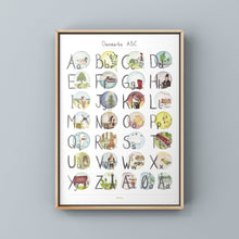 Load image into Gallery viewer, Annanasi ABC of Denmark - Alphabet Poster in DANISH - 50x70cm