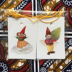 Annanasi Christmas Gift Tags - Mixed Outdoor Gnomes