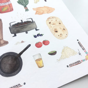 Annanasi Food Print - African Cuisine - A5