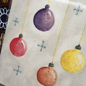 Annanasi Greeting Card - Christmas - Baubles