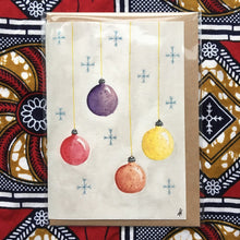 Load image into Gallery viewer, Annanasi Greeting Card - Christmas - Baubles