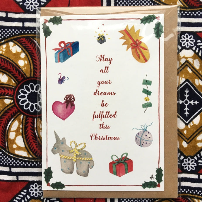 Annanasi Greeting Card - Christmas - Dreams Fulfilled