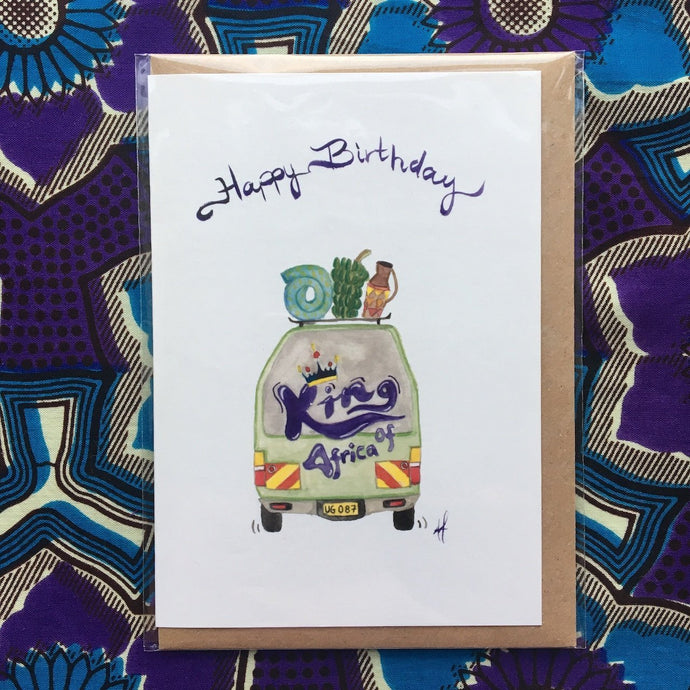 Annanasi Greeting Card - Happy Birthday - King of Africa