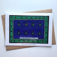 Load image into Gallery viewer, Annanasi Greeting Card - Kanga with Swahili Proverb - No.01 in A5