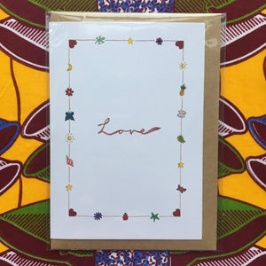 Annanasi Greeting Card - Love - Tropical Summer