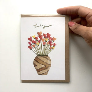 Annanasi Greeting Card - Thank You - Bouquet of Love