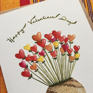 Annanasi Greeting Card - Valentines Day - Bouquet of Love