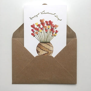 Annanasi Greeting Card - Valentines Day - Bouquet of Love