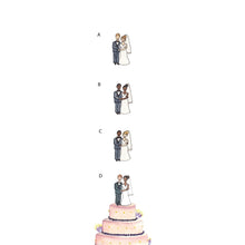 Load image into Gallery viewer, Annanasi Greeting Card - Wedding - Mr &amp; Mrs on Cake *Personalised