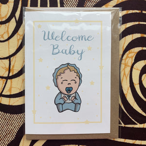 Annanasi Greeting Card - Welcome Baby - Custom Skin Tone