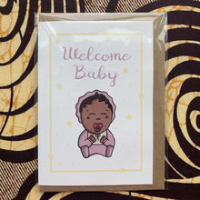 Load image into Gallery viewer, Annanasi Greeting Card - Welcome Baby - Custom Skin Tone