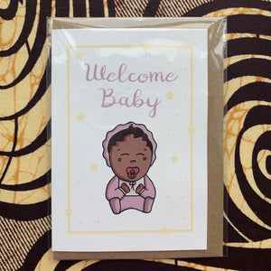 Annanasi Greeting Card - Welcome Baby - Custom Skin Tone