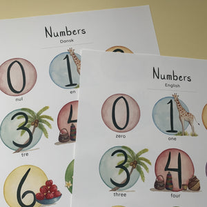 Annanasi Numbers of Africa - Poster in Custom Language - A3